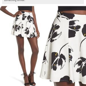 Lush Floral Print Miniskirt